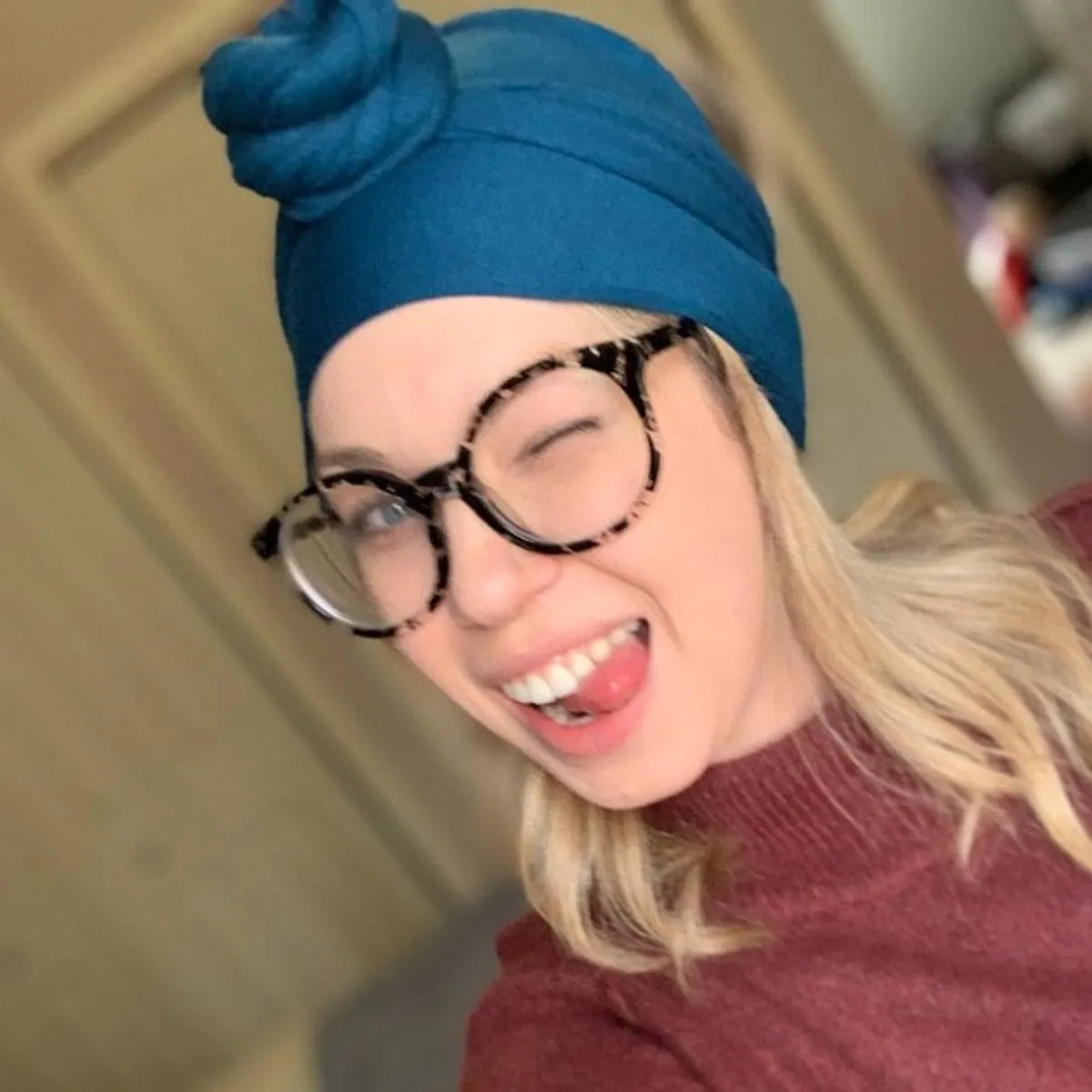 PEACOCK BLUE Head Scarf