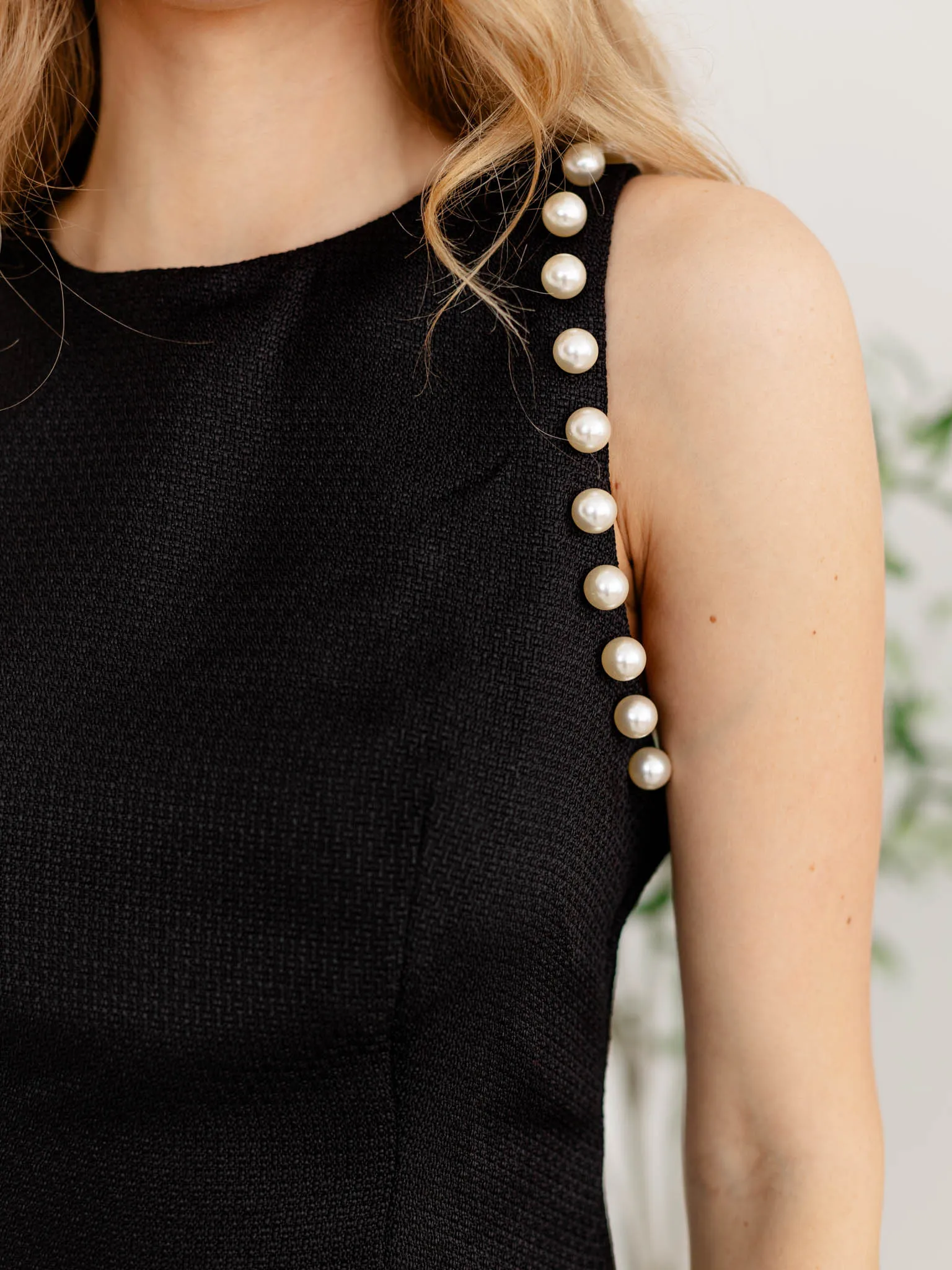 Pearl Detailed Sheath Dress