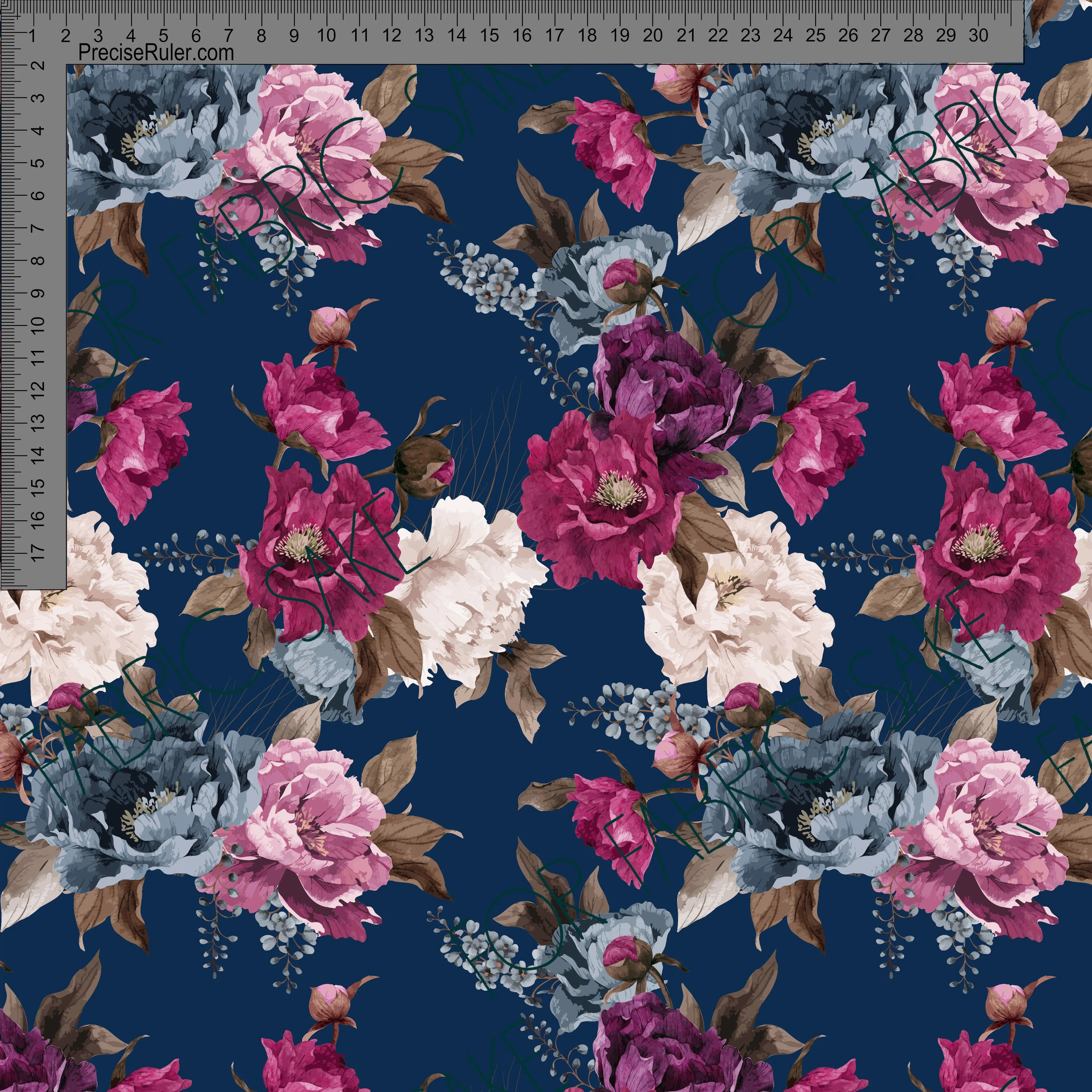 Peonies on Blue- Custom Pre-order
