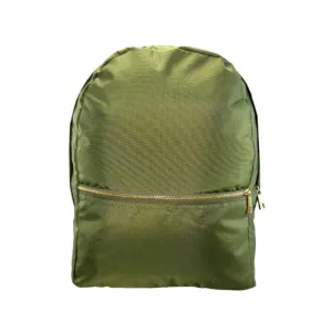 Personalized Nylon Olive Brass Large Backpack