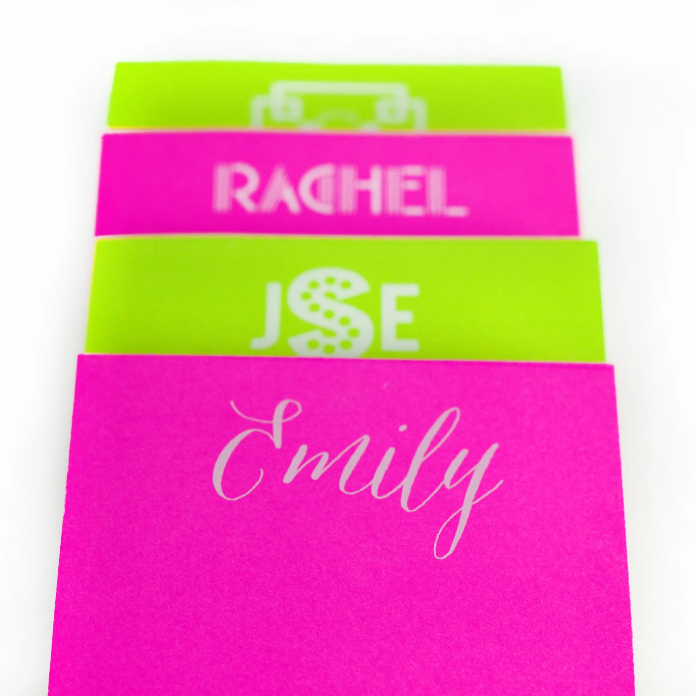 Personalized Skinny White on Bright Notepads