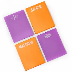 Personalized Small White on Bright Notepads