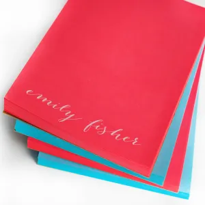Personalized White on Bright Notepads Combo Packs