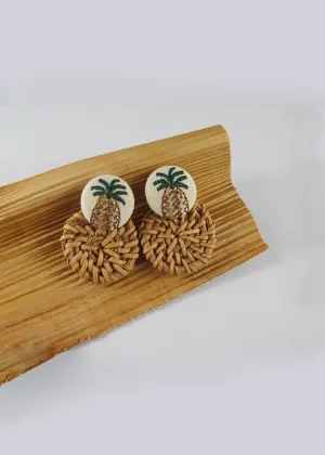 Pineapple Earrings Dark