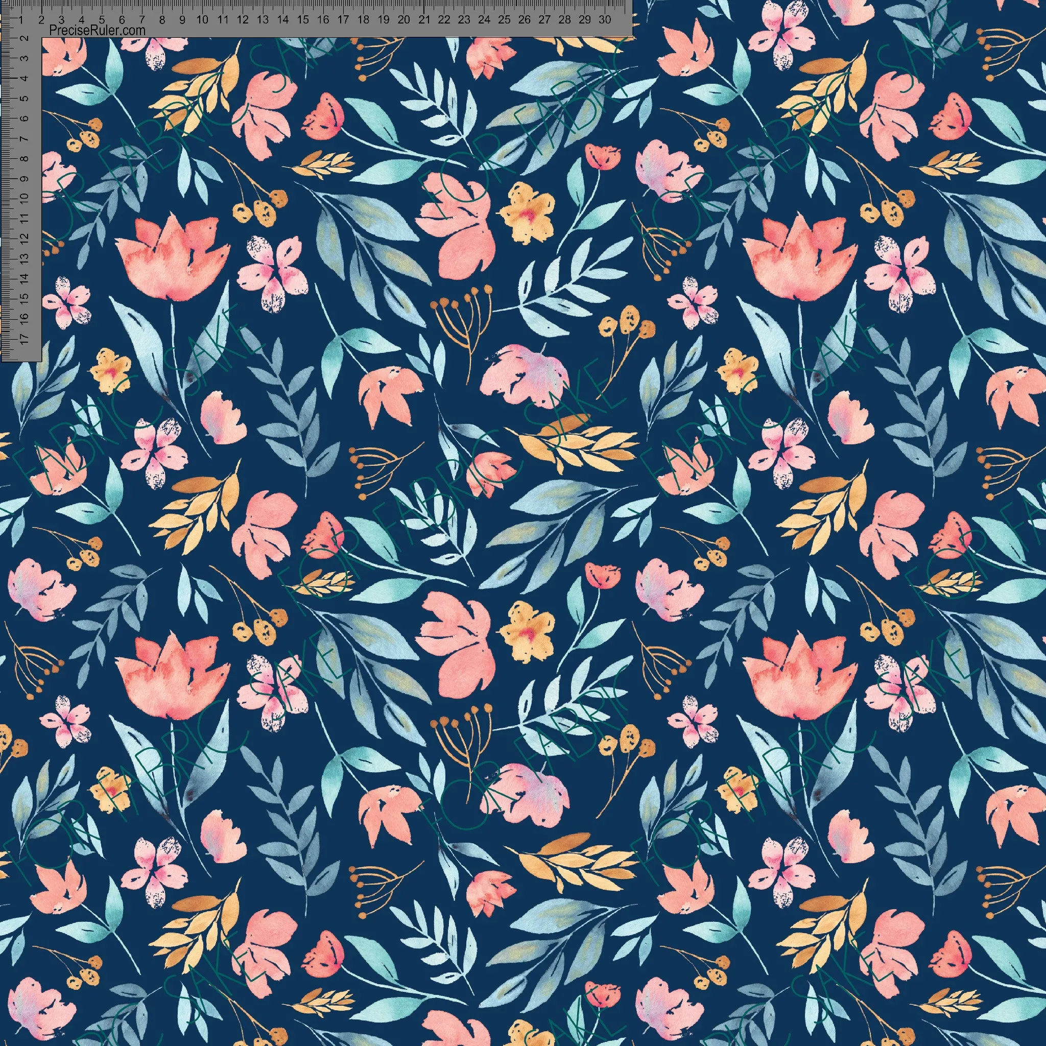 Pink Blue & Mustard Navy Large - Ashleigh Fish - Custom Pre Order