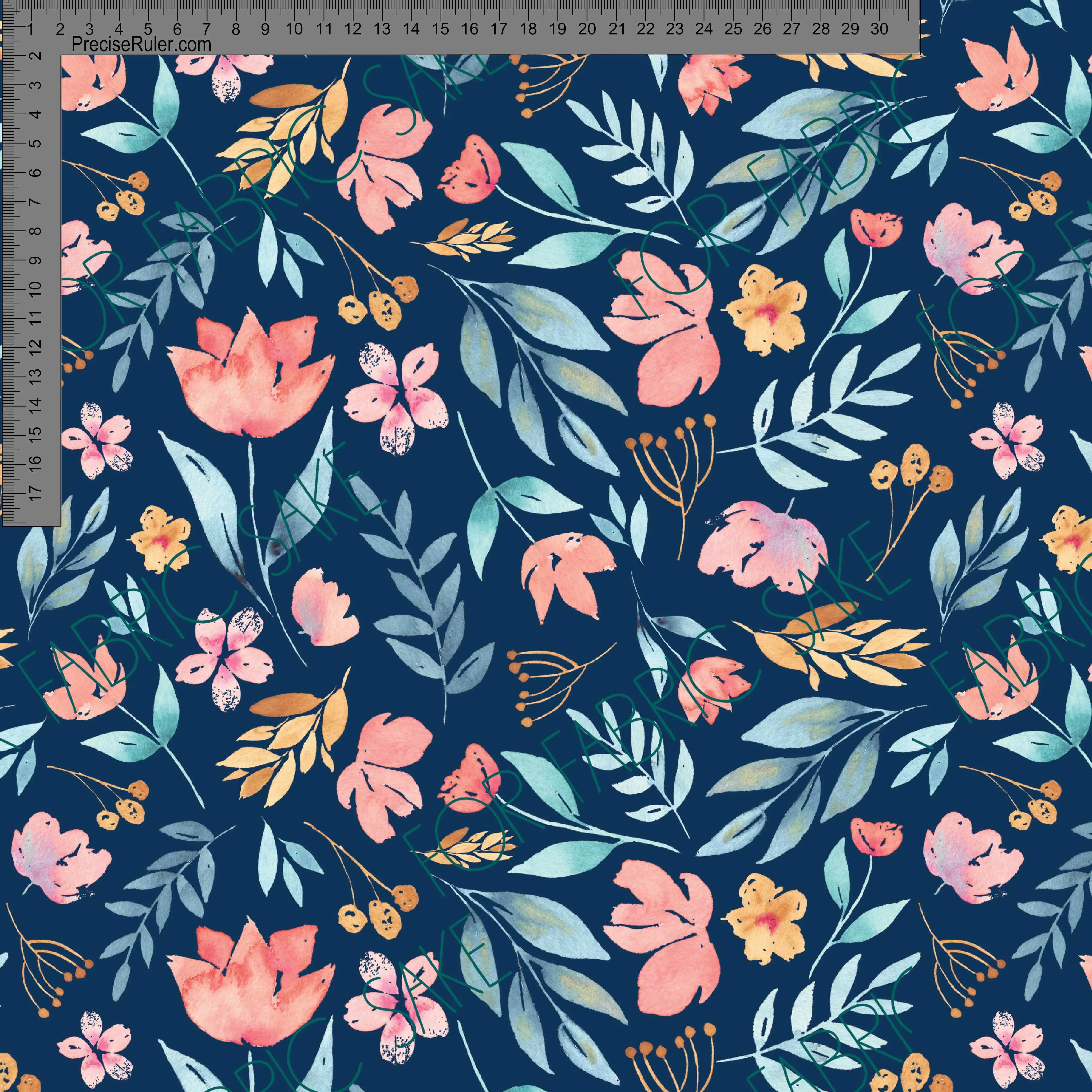 Pink Blue & Mustard Navy Large - Ashleigh Fish - Custom Pre Order