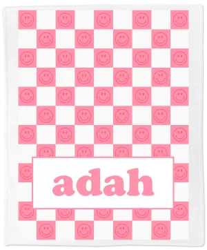 Pink Checkered Blanket
