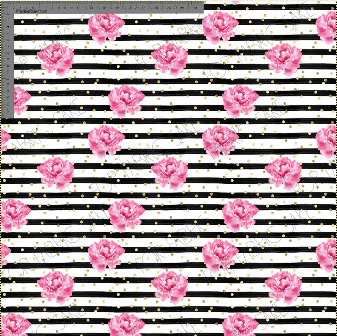 Pink Floral with gold spots- Custom Pre-order