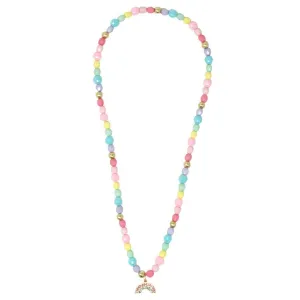 Pink Poppy Smile Be Happy Rainbow Necklace