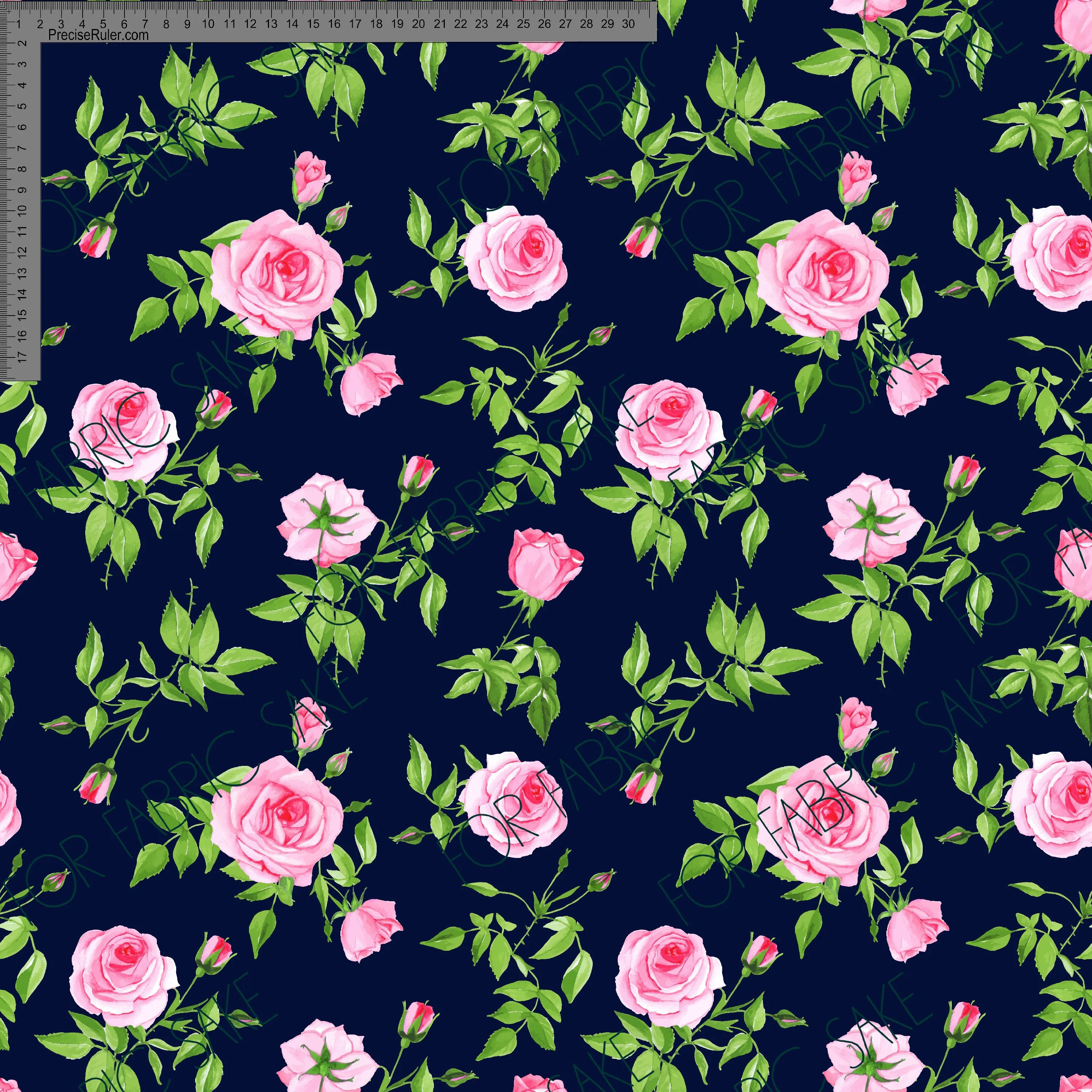 Pink roses on navy- Custom Pre-order