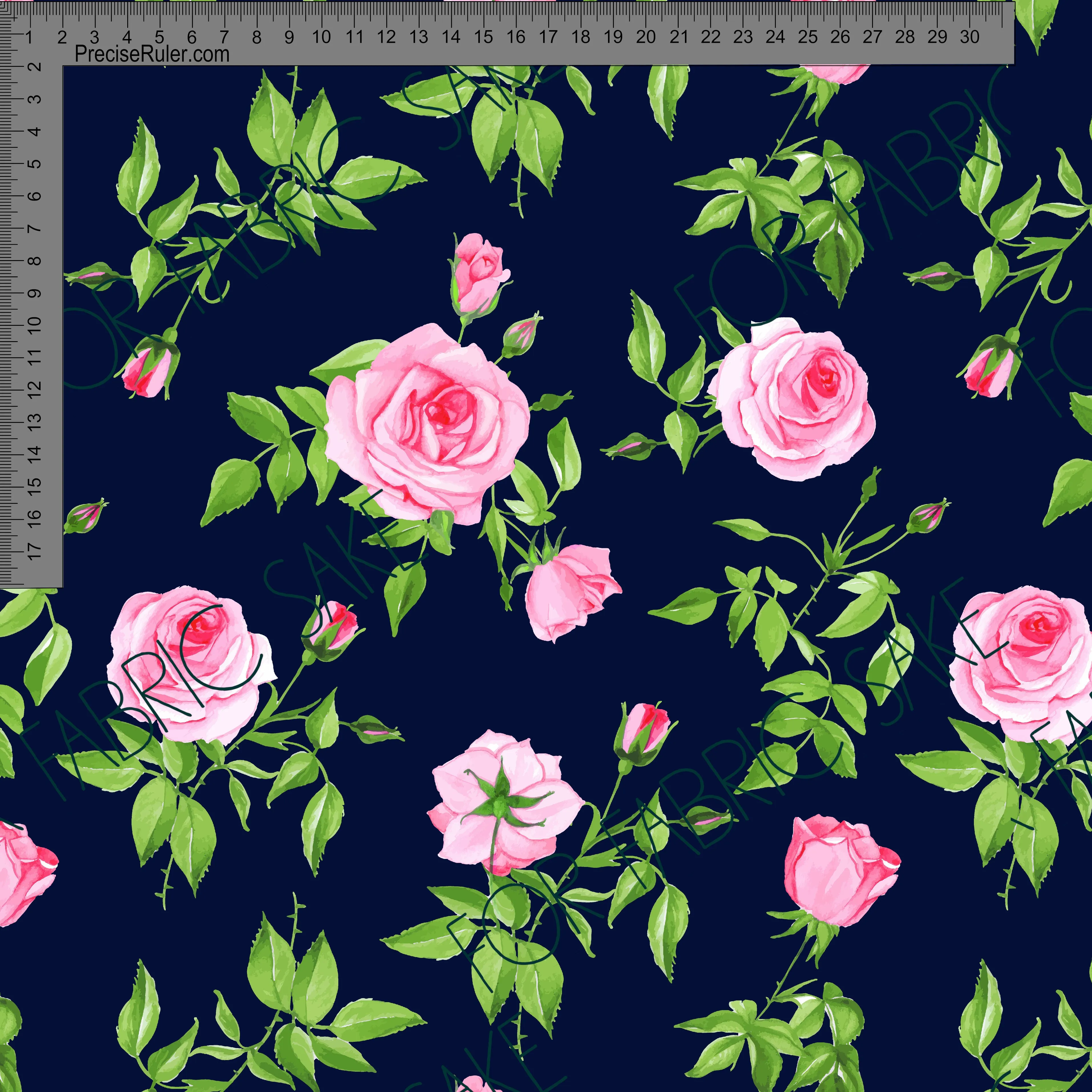 Pink roses on navy- Custom Pre-order