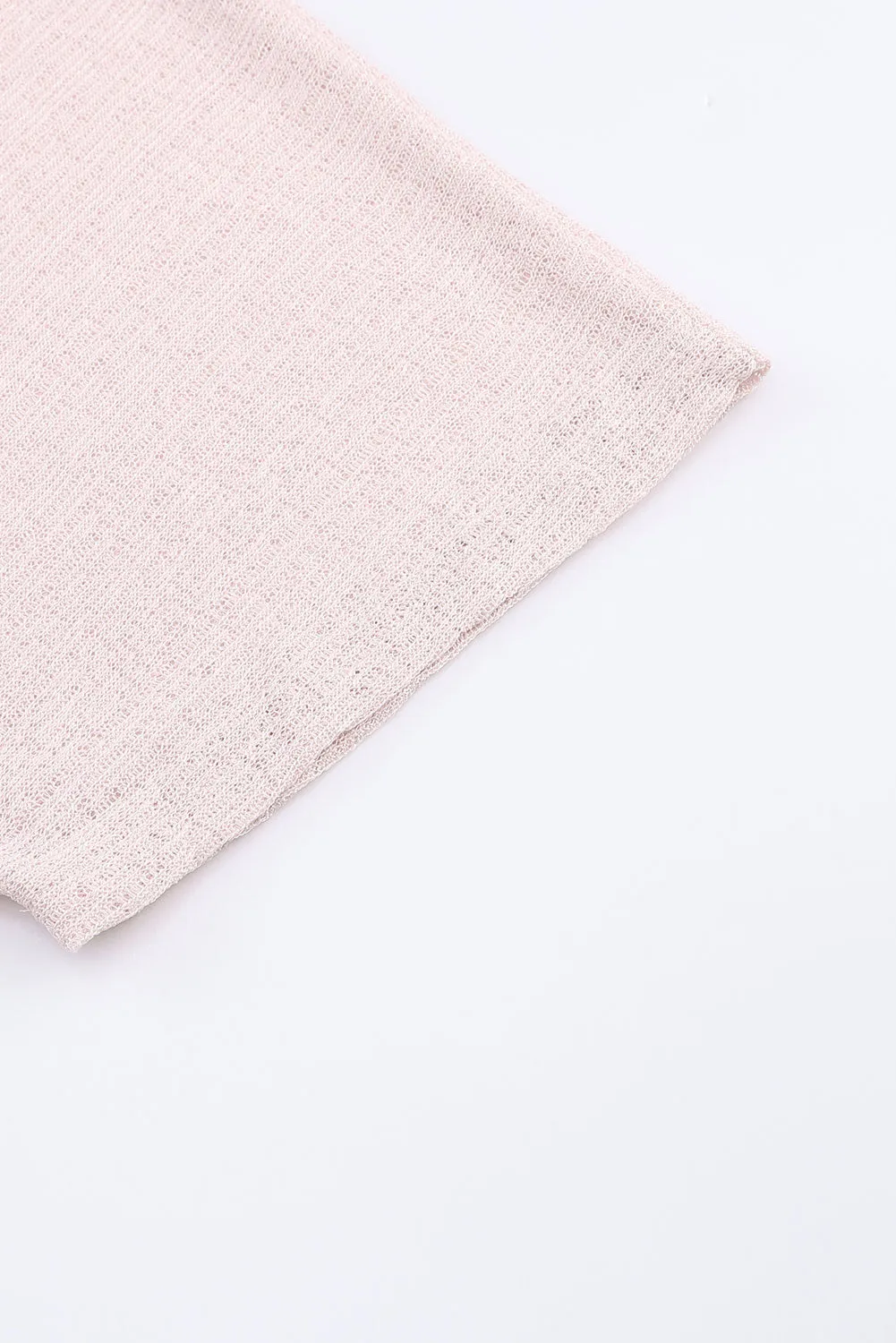 Pink Sheer Lightweight Knit Long Sleeve Cardigan