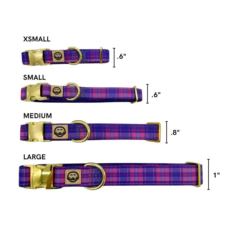 Pinkberry Plaid - Dog Collar
