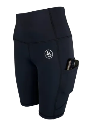 Plain Black ACTIVE Side Pocket Shorts
