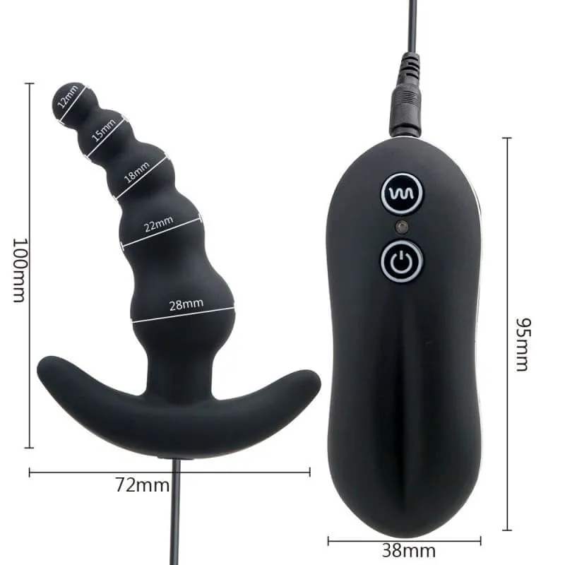 Plug Anal Vibrant ancre courber chapelet Violet