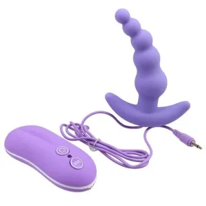 Plug Anal Vibrant ancre courber chapelet Violet