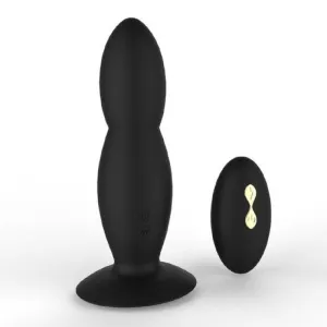 Plug Anal Vibrant double olive allonger Noir