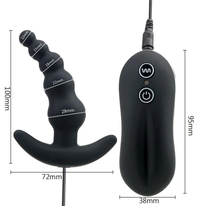 Plug Anal Vibrant l'ancre en courbe noir
