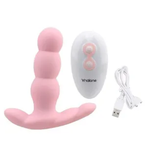 Plug Anal Vibrant les 3 perles vibrante rose pale