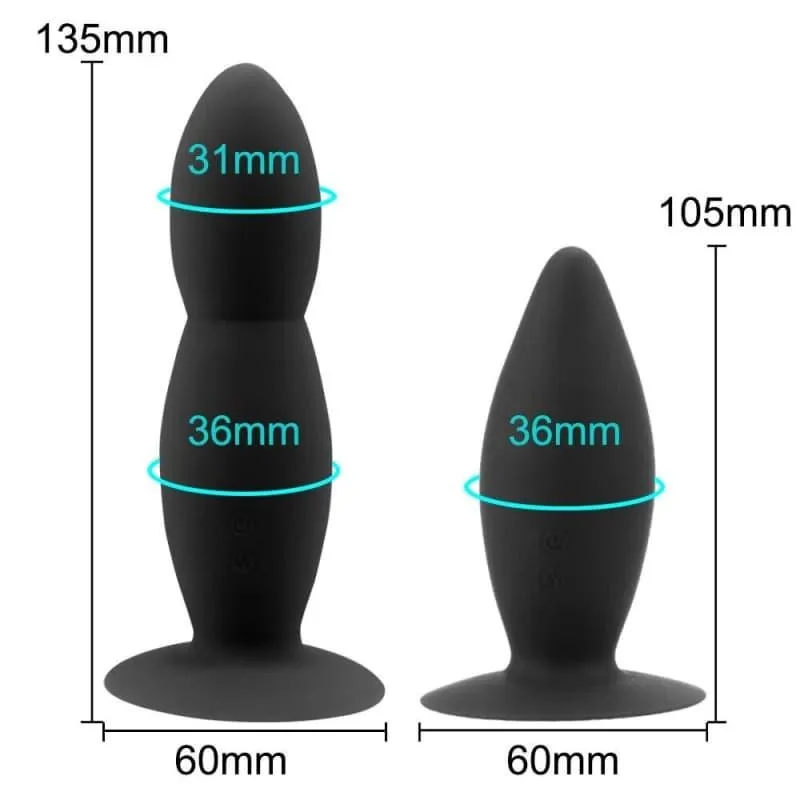 Plug Anal Vibrant l'œuf double bleu