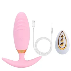 Plug Anal Vibrant l'œuf vibro rose pale