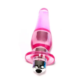 Plug Anal Vibrant mini cône rose 7.5 cm