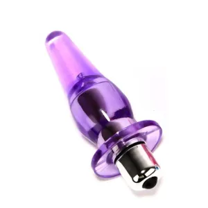 Plug Anal Vibrant mini cône violet 7.5cm