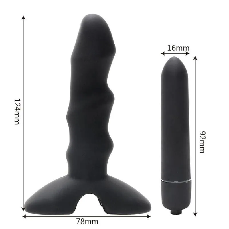 Plug Anal Vibrant pénis nervure