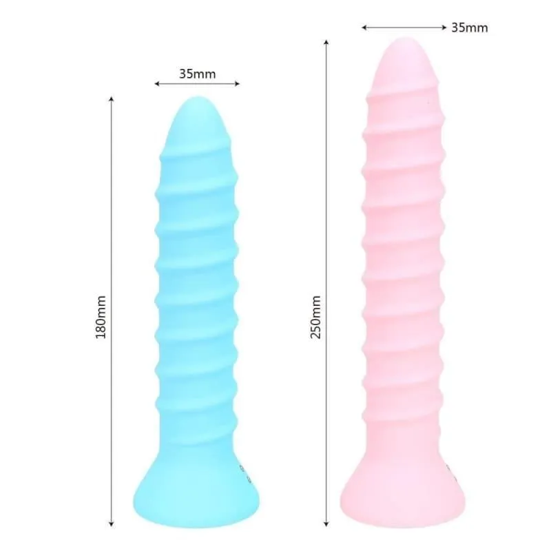 Plug Anal Vibrant rainuré rose 18cm