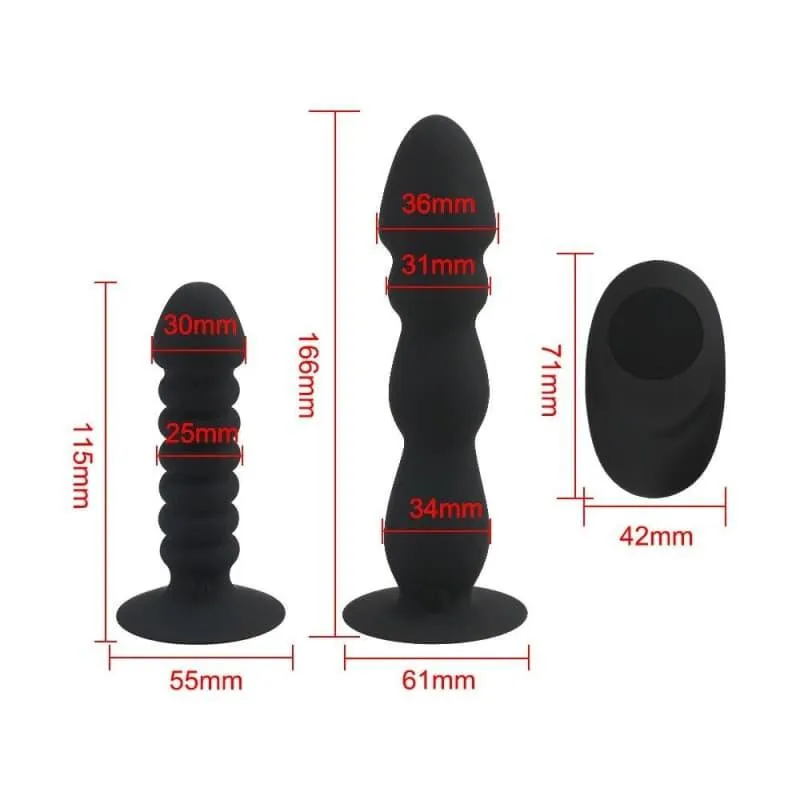 Plug Anal Vibrant remote pénis courbe
