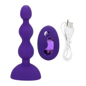 Plug Anal Vibrant Trois perles violet
