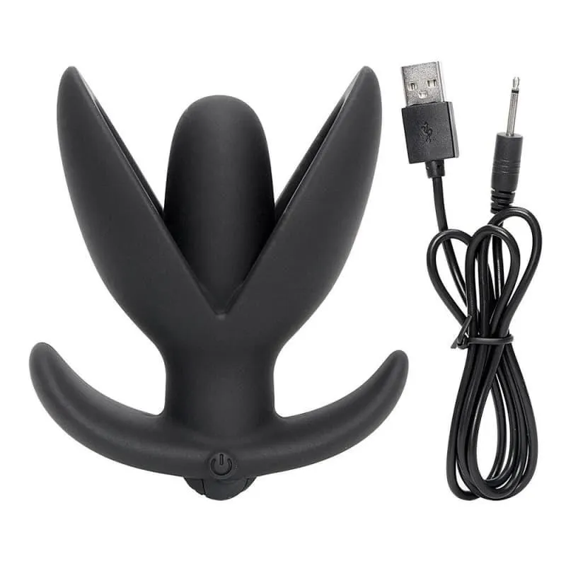 Plug Dilatation silicone ancre vibrant noir