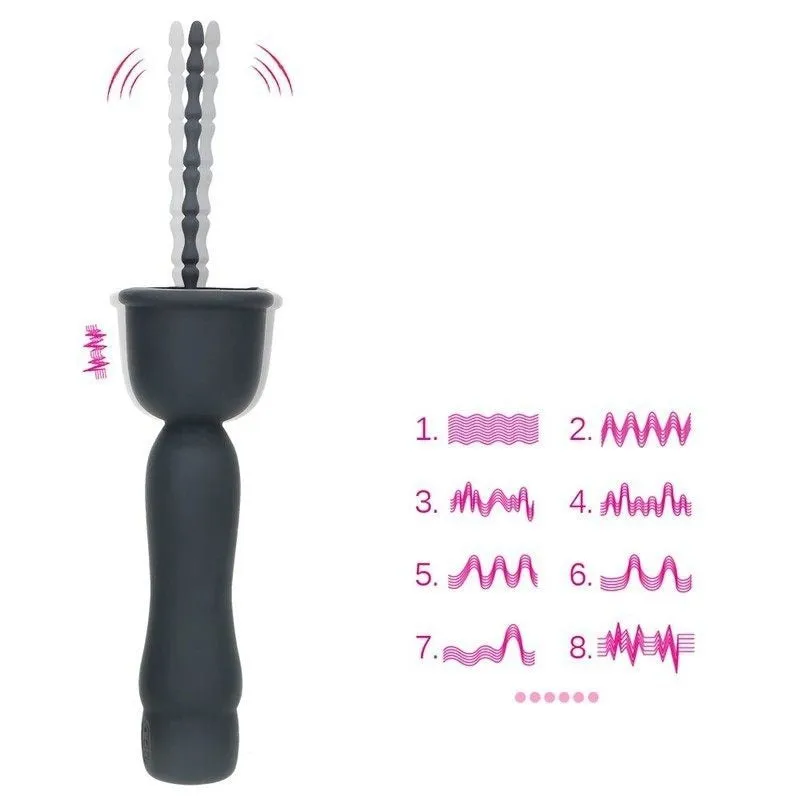 Plug Urètre Vibrant la capuche en silicone