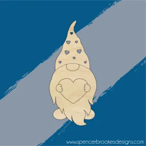 Plywood Detailed Heart Gnome 2