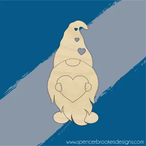 Plywood Detailed Heart Gnome 3