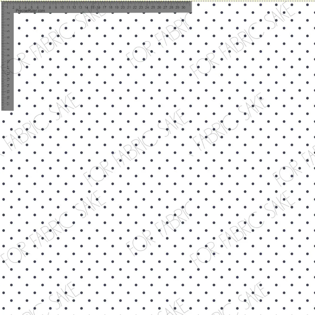 Poppies white/navy Polkadots  - Custom Pre-order