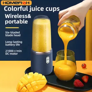Portable Juicer Blender 400ml Electric  USB