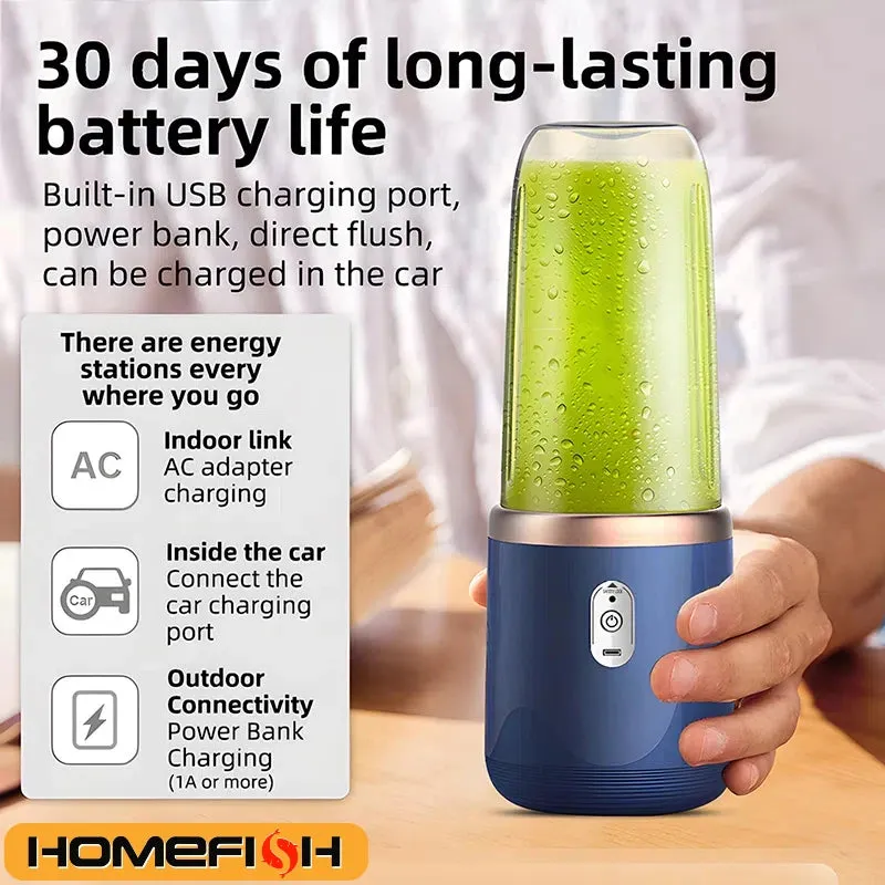 Portable Juicer Blender 400ml Electric  USB