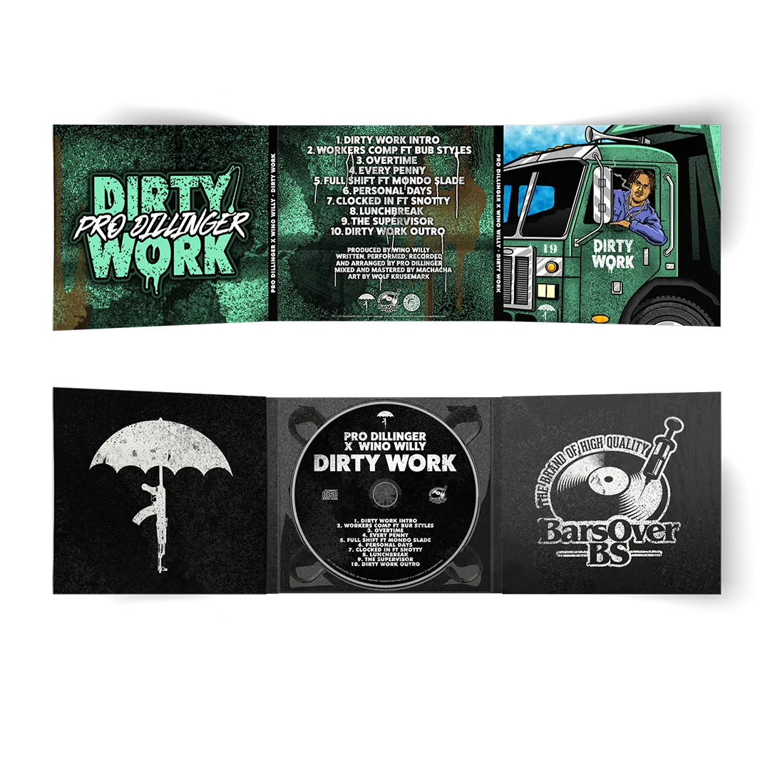 Pro Dillinger x Wino Willy - Dirty Work (Digipak 6 Page Panel CD With Obi Strip) (1ST 30 Orders Come With Collectors Card)