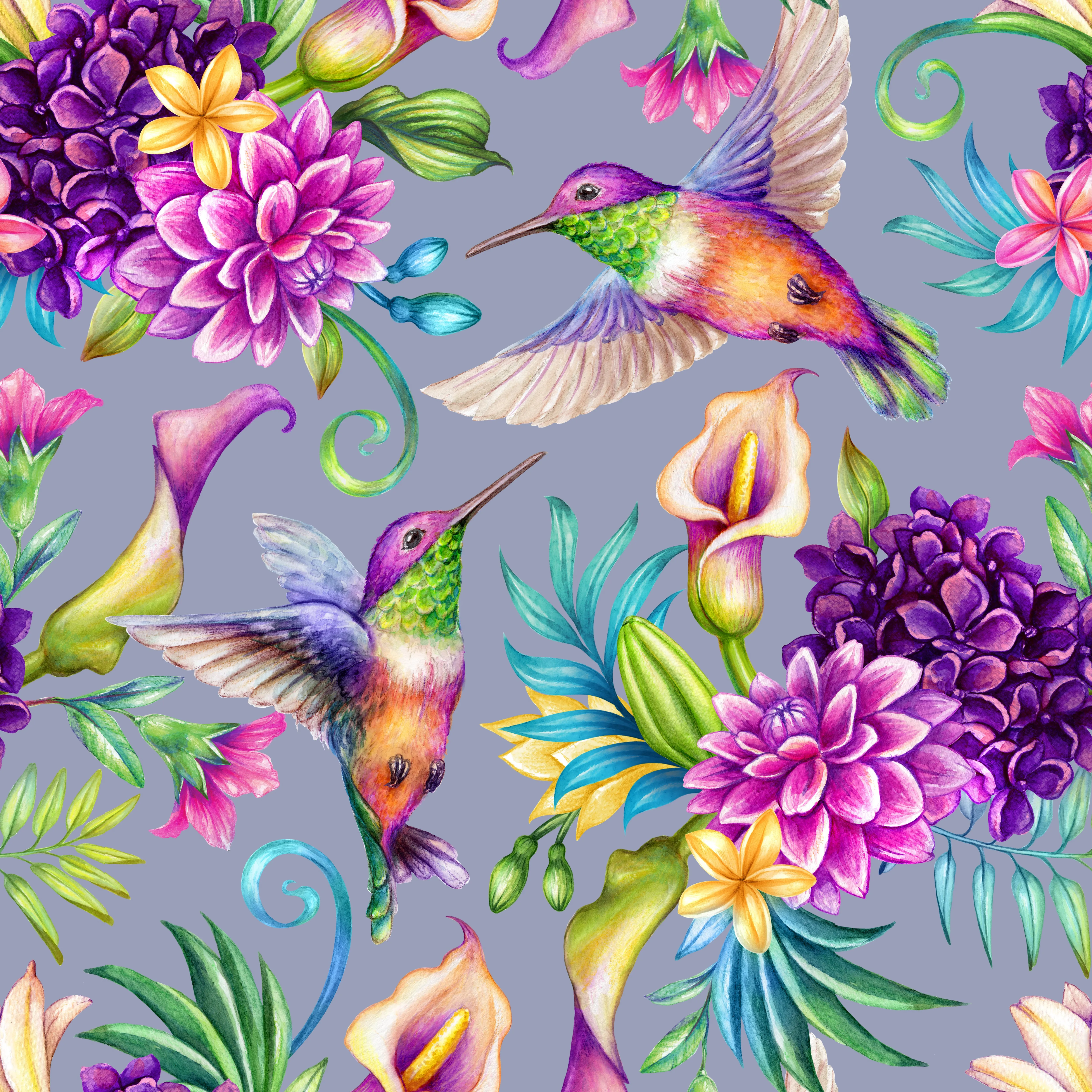 Purple Green Bird  - Custom Pre-order
