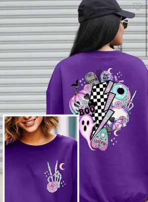 Purple Halloween mashup sweatshirt