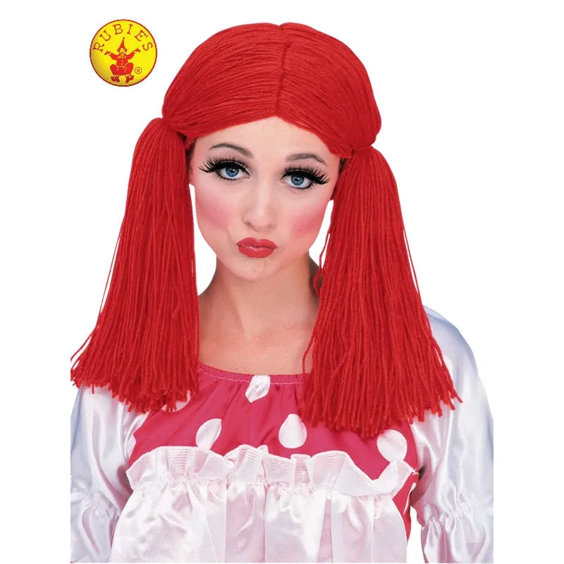 Rag Doll Girl Wig Red - Adult