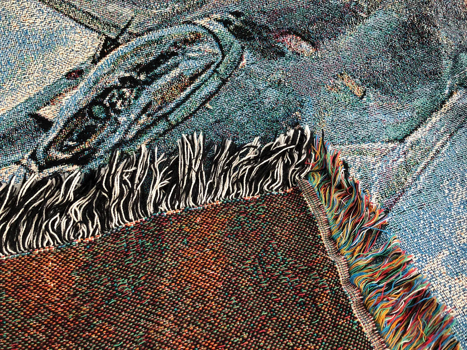 Raptor F-22 Painting Woven Blanket Throw