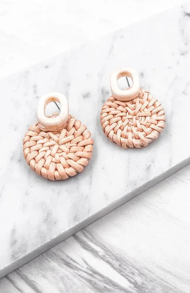 RATTAN WICKER EARRING