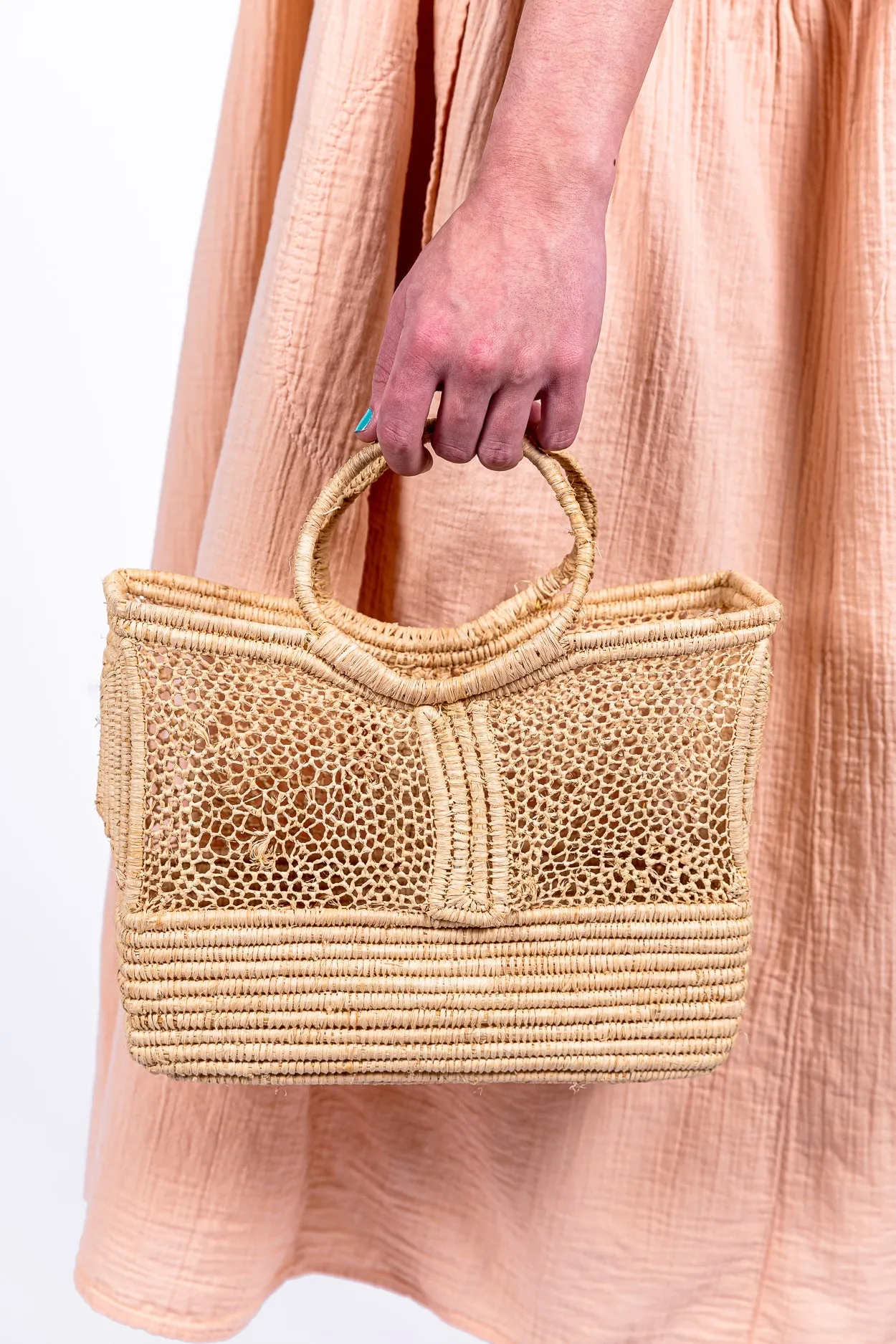 Rectangular box wicker bag