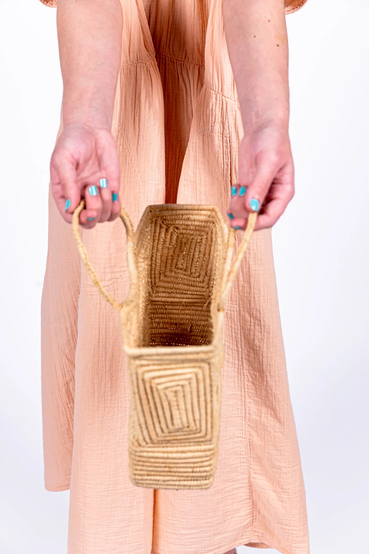 Rectangular box wicker bag