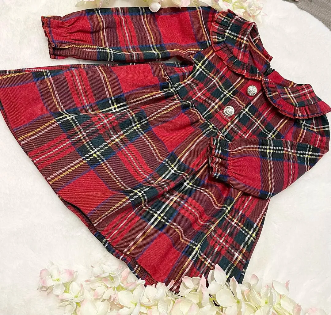 Red checkered dress