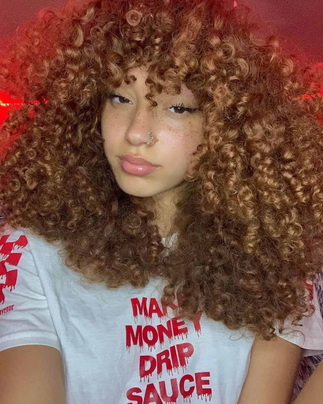 Red MMDS | White Tee (Solid Checkered Drippin Sleeves)