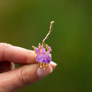 RETIRING Fuchsia Enamel Pin
