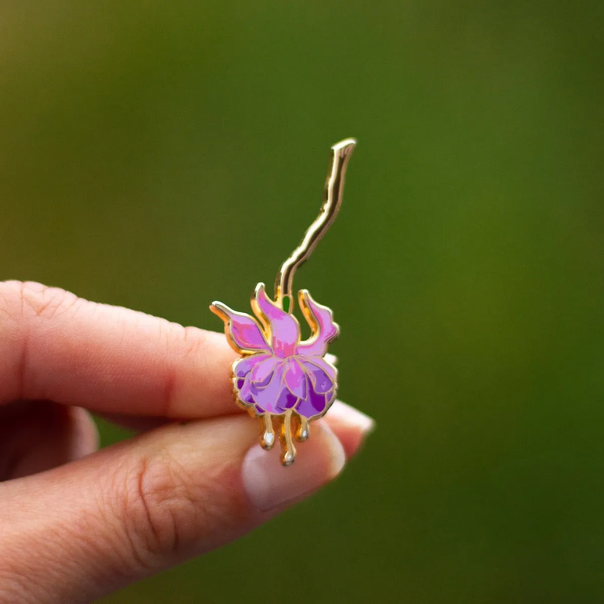 RETIRING Fuchsia Enamel Pin